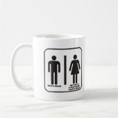Superheld Bathroom Funny Mug Koffiemok (Links)