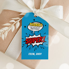 Superheld Bedankt Labels, superheld Favor Tags Cadeaulabel