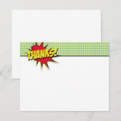 Superheld Bedankt Stationery Notitiekaartje (Voorkant / Achterkant)