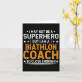 Superheld Biathlon Coach Grappig Biathlon Coach Hu Kaart (Gele Bloem)