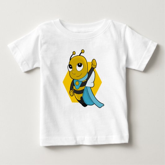 Superheld bijencartoon baby T-Shirt (Voorkant)