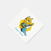 Superheld-bijencartoon Servet (Hoek)