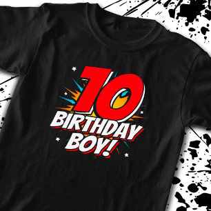 Superheld Birthday - 10 jaar oud - 10e verjaardag T-shirt
