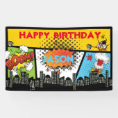 Superheld Birthday Banner (Horizontaal)
