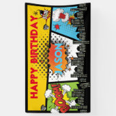 Superheld Birthday Banner (Verticaal)