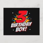 Superheld Birthday Boy - 3 jaar - 3 jaar - derde v Briefkaart (Voorkant)