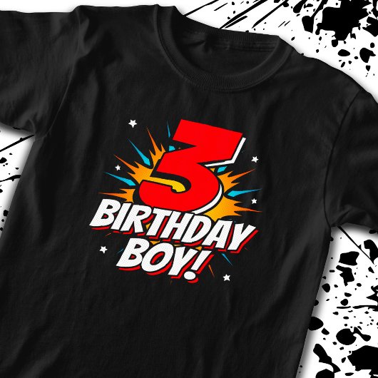 Superheld Birthday Boy - 3 jaar - 3 jaar - derde v T-shirt