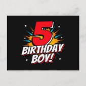 Superheld Birthday Boy - 5 jaar - 5 jaar - vijfde  Briefkaart (Voorkant)