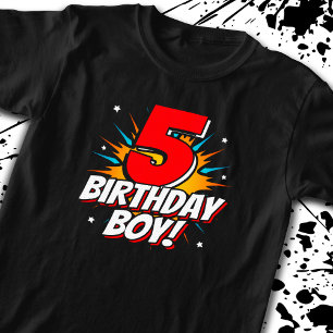 Superheld Birthday Boy - 5 jaar - 5 jaar - vijfde  T-shirt