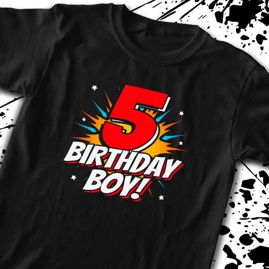 Superheld Birthday Boy - 5 jaar - 5 jaar - vijfde  T-shirt