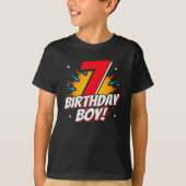 Superheld Birthday Boy - 7 jaar oud - 7de verjaard T-shirt (Voorkant)