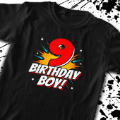 Superheld Birthday Boy - 9 jaar - 9 jaar - 9 jaar T-shirt