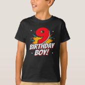 Superheld Birthday Boy - 9 jaar - 9 jaar - 9 jaar T-shirt (Voorkant)