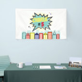 Superheld Birthday Boy Banner Backdrop (Beurs)