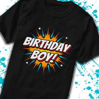 Superheld Birthday Boy Comics Fun Kinder Comic Par T-shirt
