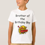 Superheld Birthday Brother T-Shirt<br><div class="desc">Het vieren van een verjaardag is een familiezaak! Geniet van shirten voor de hele familie,  zodat je in stijl kunt vieren. Niet alleen is het leuk om het thema aan te passen,  maar het laat andere ouders gemakkelijk weten wie de partijgastheren zijn! Deze superheldenfeest shirten zijn de perfecte keuze!</div>