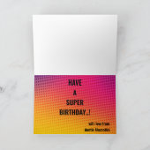 Superheld Birthday Geweldige Amazing Gift Card Kaart (Binnen)