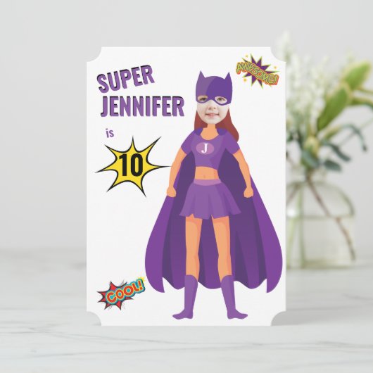 Superheld Birthday Geweldige Fab Amazing Kaart (Staand voorkant)