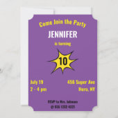 Superheld Birthday Geweldige Fab Amazing Kaart (Achterkant)