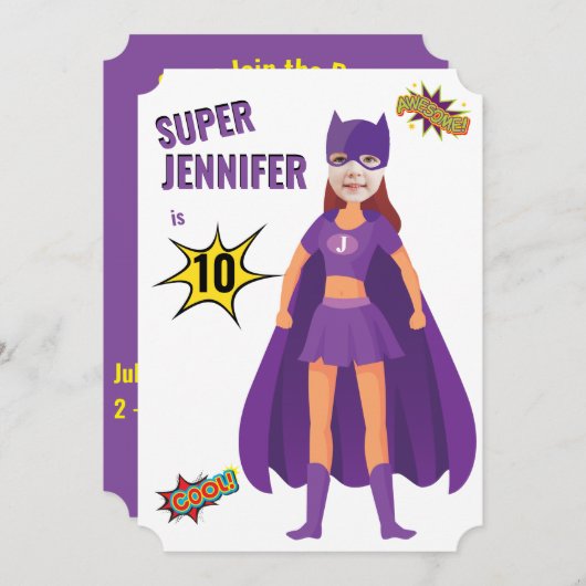 Superheld Birthday Geweldige Fab Amazing Kaart (Voorkant / Achterkant)