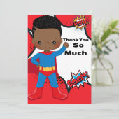 Superheld Birthday - Hartelijk dank (Staand voorkant)