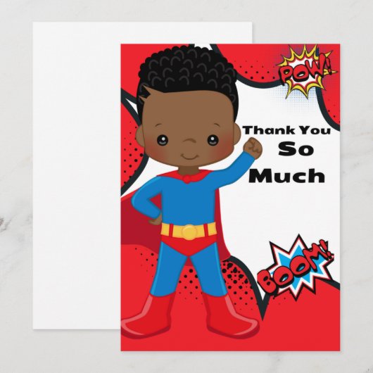 Superheld Birthday - Hartelijk dank (Voorkant / Achterkant)