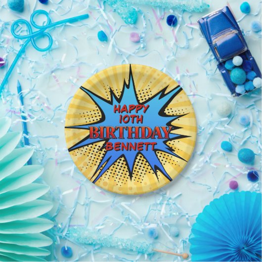 Superheld Birthday Papieren Bordje (Feest)