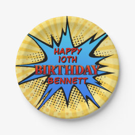 Superheld Birthday Papieren Bordje