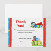 Superheld Birthday Party Bedankt (Voorkant / Achterkant)