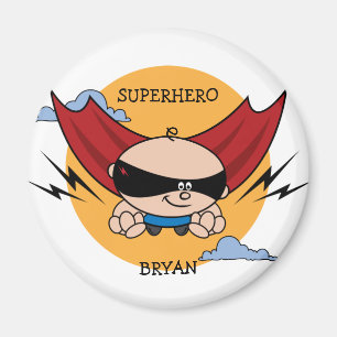Superheld Birthday Party Favor Magnet