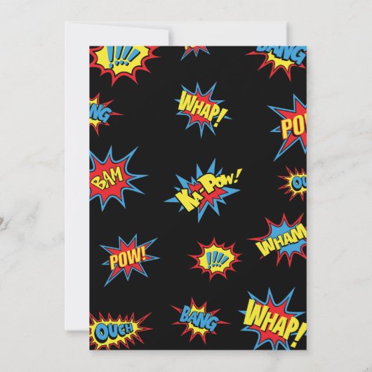 Superheld Birthday Party Hero Boy Girl Foto Kaart (Achterkant)