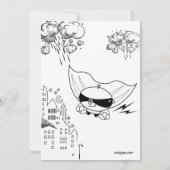 Superheld Birthday Party Invitation Kaart (Achterkant)