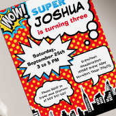 Superheld Birthday Party Invitation Kaart