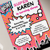 Superheld Birthday Party Invitation Kaart