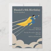 Superheld Birthday Party Invitation Kaart (Voorkant)