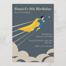 Superheld Birthday Party Invitation