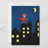 Superheld Birthday Party Invitation Kaart (Achterkant)