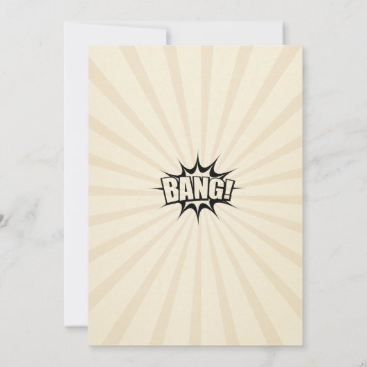 Superheld Birthday Party Photo Invitation - Nieuws Kaart (Achterkant)