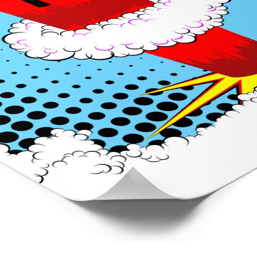 Superheld Birthday Party Sign Poster (Hoek)