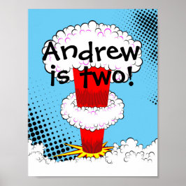 Superheld Birthday Party Sign Poster