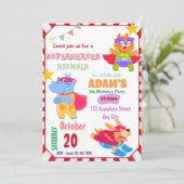 Superheld Birthday Uitnodiging (Staand voorkant)