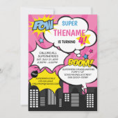 Superheld Birthday Uitnodiging (Voorkant)