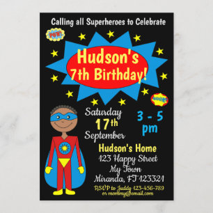 Superheld Birthday Uitnodiging