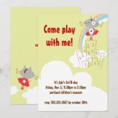 Superheld Birthday Uitnodiging (Voorkant / Achterkant)