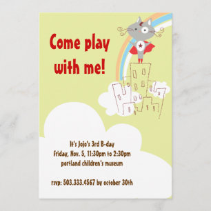 Superheld Birthday Uitnodiging