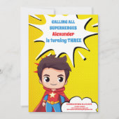 Superheld Birthday Uitnodiging (Voorkant)