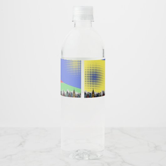 Superheld Birthday Waterfles Etiket (Achterkant)