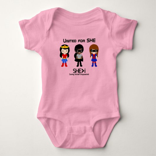 SUPERHELD Black Outline - Verenigd voor ZIJ Romper (Voorkant)