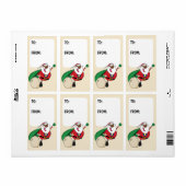 Superheld Black Santa Gift Label (Full Sheet)