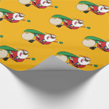 Superheld Black Santa Gift Wrapping Paper